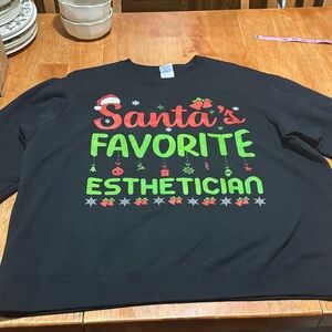 SANTAS FAVORITE ESTHETICIAN SWEATSHIRT